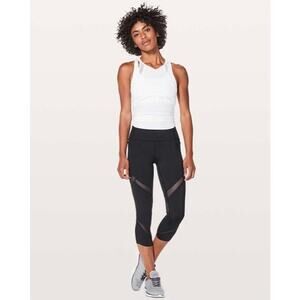 Lululemon On Pace Crop‎ Leggings Black Size 4
